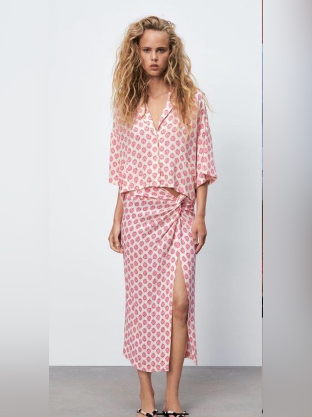 Zara Printed Two-Piece Skirt Set